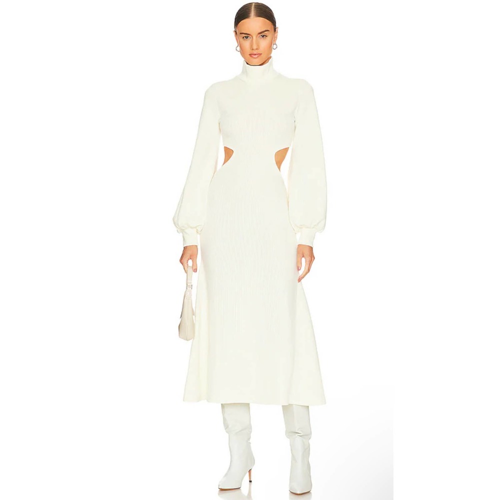 NWT WeWoreWhat Cut Out Sweater Dress - Ivory